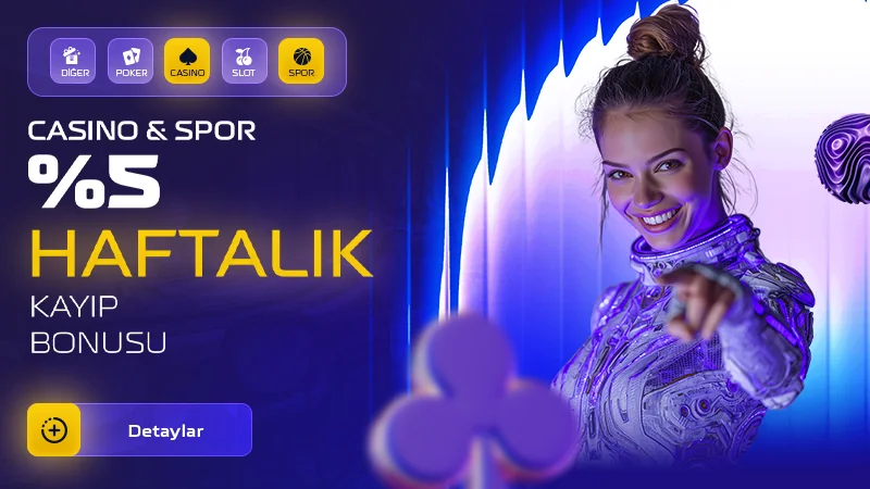 Venusbet %5 haftalık kayıp bonusu